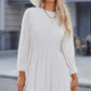 Smocked Tied Balloon Sleeve Mini Dress
