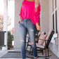 Gathered Detail Off-Shoulder Blouse