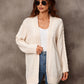 Warm Fall Mixed Knit Open Front Longline Cardigan