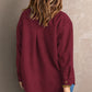 Suede Snap Front Dropped Shoulder Jacket