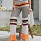 Color Block Openwork Knit Pants