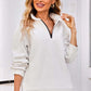 Quarter Zip Dropped Shoulder Sweatshirt