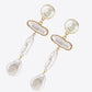 Pearl Zinc Alloy Dangle Earrings
