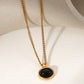 Natural Stone Geometric Pendant Necklace