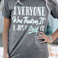Slogan Graphic Short Sleeve Tee