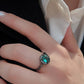 925 Sterling Silver Natural Paraiba Blue Zircon 4-Prong Ring