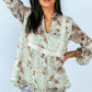 Floral Lace Trim Blouse