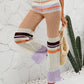 Color Block Openwork Knit Pants