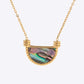 Stainless Steel Semi Circle Pendant Necklace