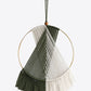 Contrast Fringe Round Macrame Wall Hanging