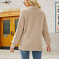 Horizontal Ribbing Johnny Collar Sweater