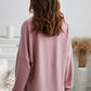 Button Detail Curved Hem Top
