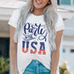 PARTY IN THE USA Round Neck Cuffed Tee