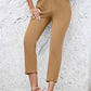 Straight Leg Cropped Pants with Pockets