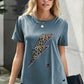 Leopard Lip Distressed T-Shirt