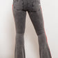 Side Stripe High Waist Zip Closure Jeans