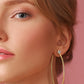 925 Sterling Silver Moissanite Hoop Earrings