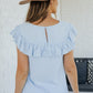Lace Ruffled Short Sleeve T-Shirt