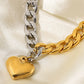 Chain Heart Charm Bracelet