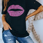 Leopard Lip Distressed T-Shirt