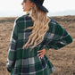 Plaid Dropped Shoulder Pocketed Shirt Jacket