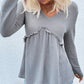 V-Neck Peplum Top