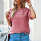 Swiss Dot Round Neck Blouse