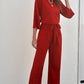 Belted Three-Quarter Sleeve Jumpsuit