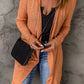 Ribbed Open Front Cardigan