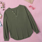 Button Detail Curved Hem Top