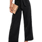 Belted High-Rise Wide Leg Pants