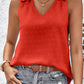 Swiss Dot Shoulder Detail V-Neck Tank