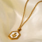 18K Gold Plated Snake Geometric Pendant Necklace