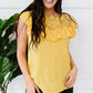 Lace Ruffled Short Sleeve T-Shirt