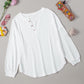 Button Detail Curved Hem Top
