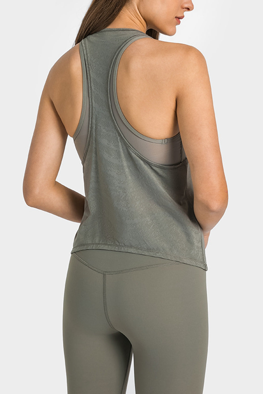 Spliced Mesh Racer Back Tank