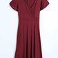 Flutter Sleeve Surplice Midi Dress