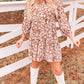 Floral V-Neck Mini Dress with Pockets