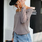 Off-Shoulder Waffle Knit Top
