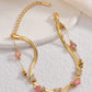 Zircon Decor Butterfly Double-Layered Bracelet