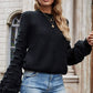 Weekend Style Rib-Knit Dropped Shoulder Sweater