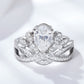 1.5 Carat Moissanite Crown-Shaped Ring