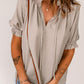 Smocked Frill Trim Flounce Sleeve Blouse