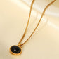 Natural Stone Geometric Pendant Necklace