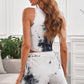 Tie-Dye Ribbed Crop Tank and Shorts Lounge Set