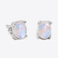 Natural Moonstone 4-Prong Stud Earrings
