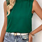 Tied Mock Neck Blouse