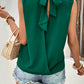 Tied Mock Neck Blouse