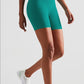 High-Rise Elastic Waistband Biker Shorts