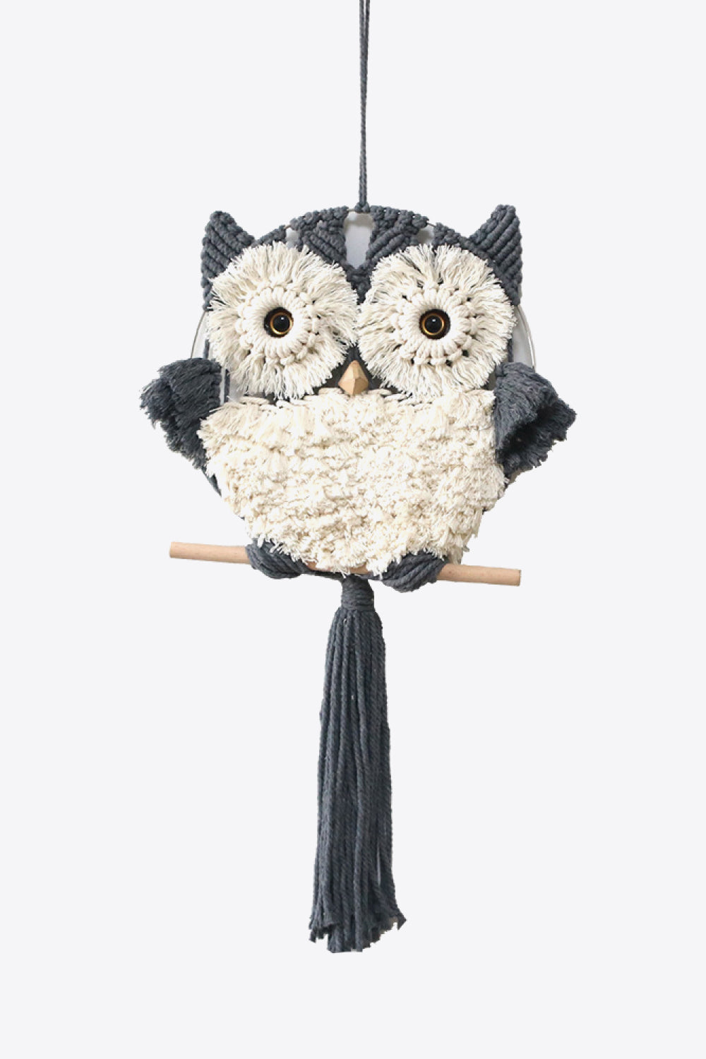 Hand-Woven Tassel Owl Macrame Wall Hanging